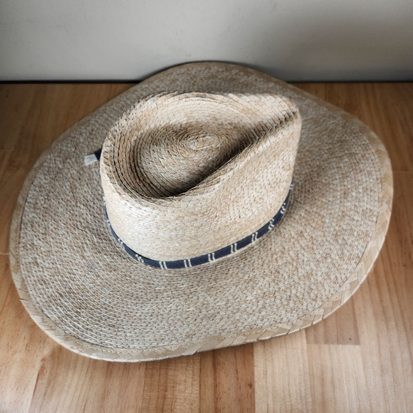 BRIXTON Leigh Straw Fedora Hat Extra Small 6 3/4 Adjustable Timeless UV 50 - Picture 11 of 11